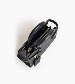 Petit sac à main Emilie en cuir signature T - Black