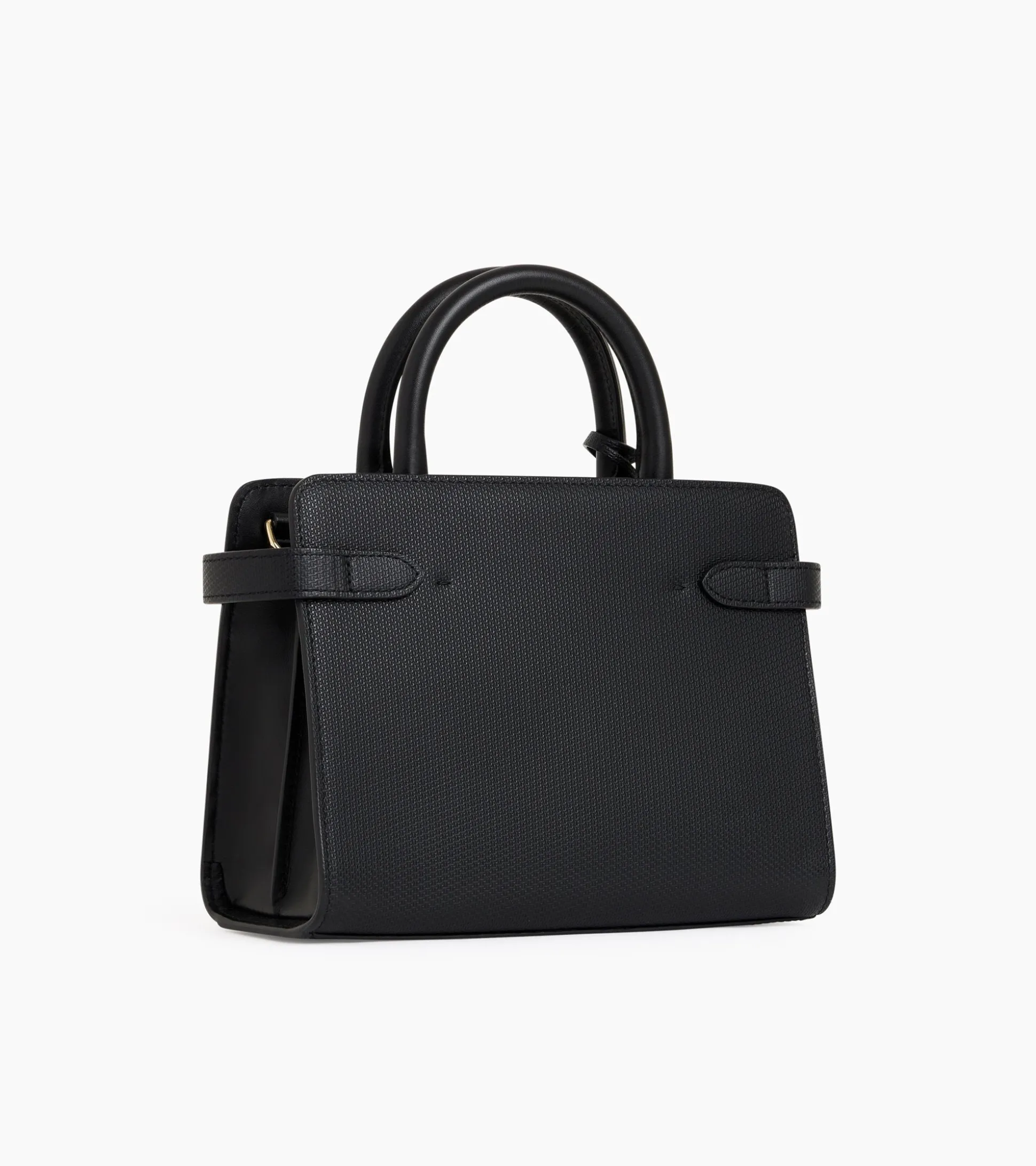 Petit sac à main Emilie en cuir signature T - Black