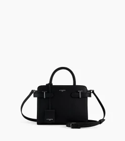 Petit sac à main Emilie en cuir grainé - Black