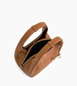 Petit sac à main Juliette en cuir grainé - Brown Tan