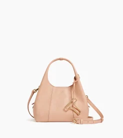 Petit sac à main Juliette en cuir grainé - ROSE POUDRE