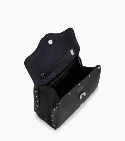 Petit sac à main Sans Couture en cuir lisse - Black