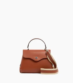 Petit sac à main Sans Couture en cuir lisse - Mahogany Brown
