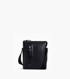 Petit sac bandoulière Alexis en cuir grainé. - Black