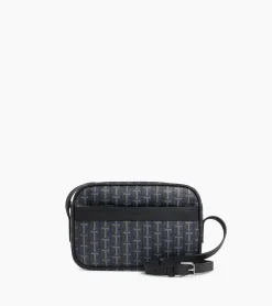 Petit sac bandoulière Camille en toile enduite - SIGNATURE LT NOIR-NOIR