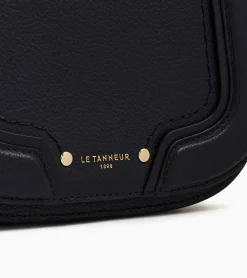 Petit sac bandoulière Ella en cuir grainé - Black