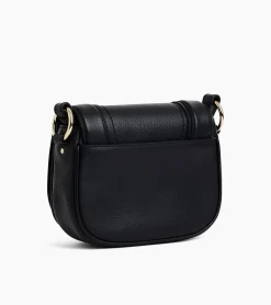Petit sac bandoulière Ella en cuir grainé - Black