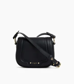 Petit sac bandoulière Ella en cuir grainé - Black