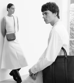 Petit sac bandoulière Ella en cuir grainé - AURORE