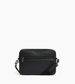 Petit sac bandoulière Emile en cuir signature T - Black