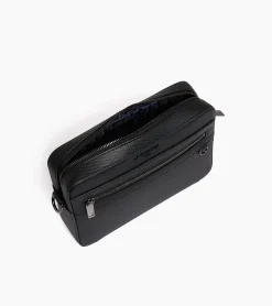 Petit sac bandoulière Emile en cuir signature T - Black