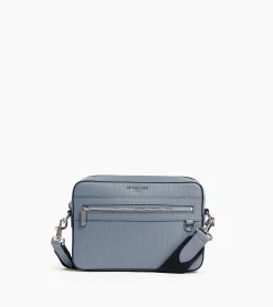 Petit sac bandoulière Emile en cuir signature T - BLEU ARGILE