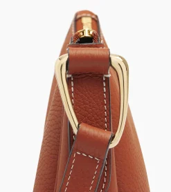 Petit sac bandoulière Madeleine en cuir grainé - Mahogany Brown