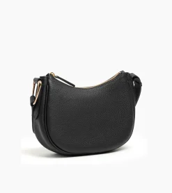 Petit sac bandoulière Madeleine en cuir grainé - Black