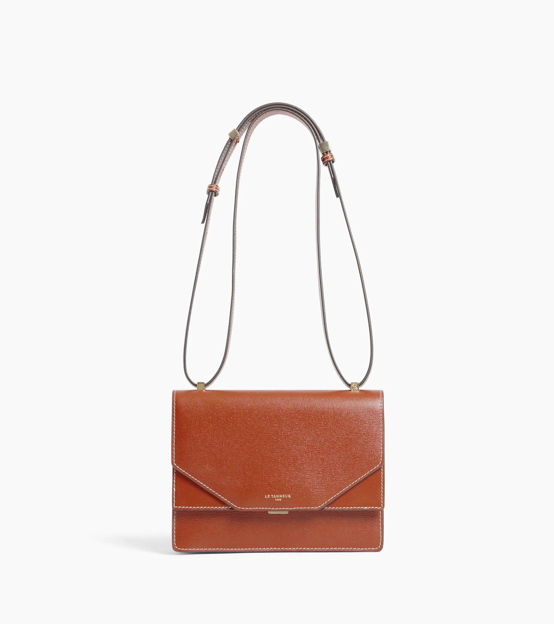 Petit sac bandoulière Naya en cuir liégé - ACAJOU 1
