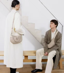 Petit sac bandoulière Pia en cuir lisse - GREGE 1