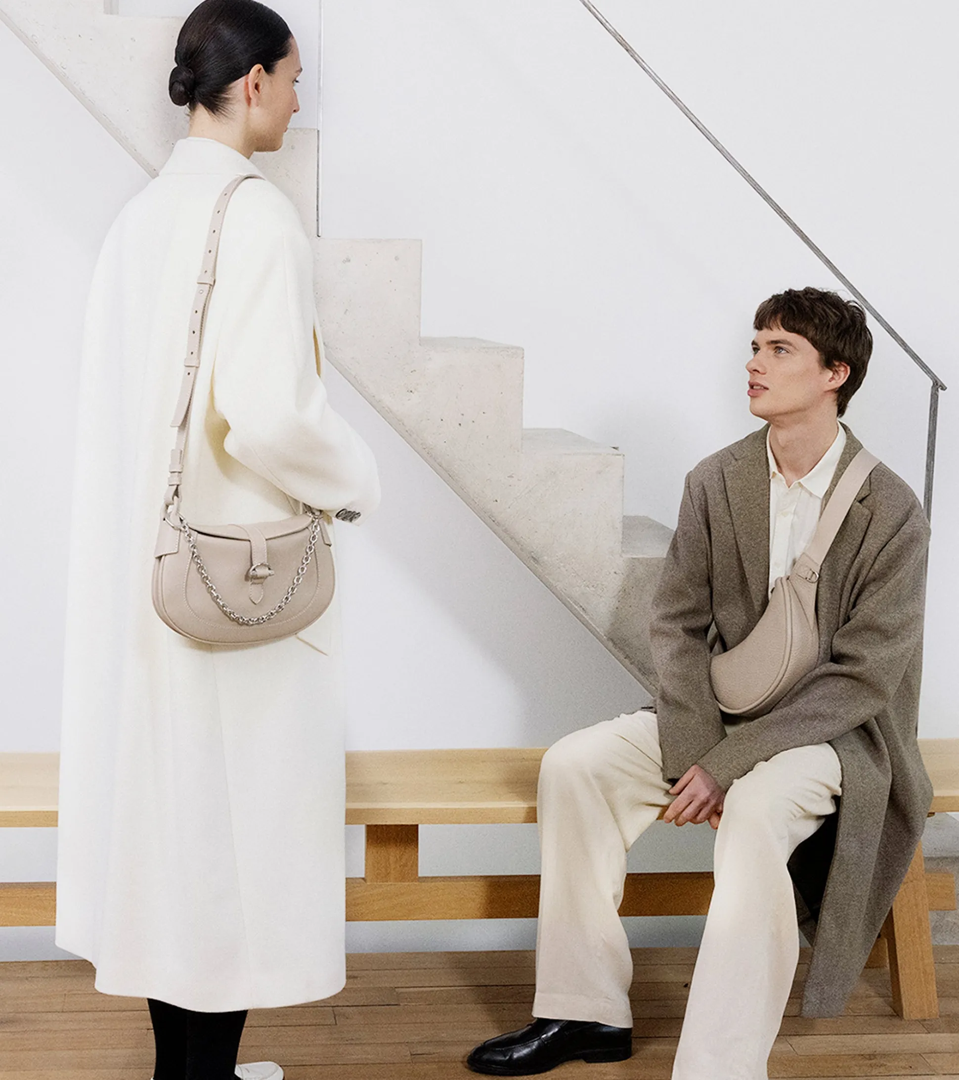 Petit sac bandoulière Pia en cuir lisse - GREGE 1