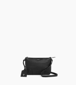 Petit sac bandoulière Romy en cuir grainé - Black