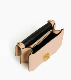 Petit sac bandoulière Rose en cuir lisse - ROSE POUDRE