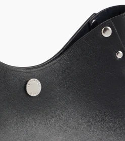 Petit sac bandoulière Sans Couture en cuir lisse - Black