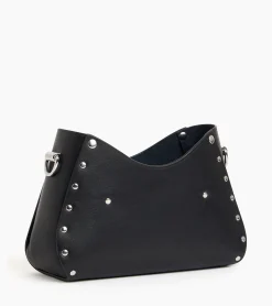 Petit sac bandoulière Sans Couture en cuir lisse - Black
