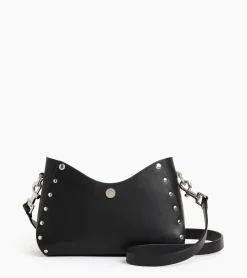 Petit sac bandoulière Sans Couture en cuir lisse - Black