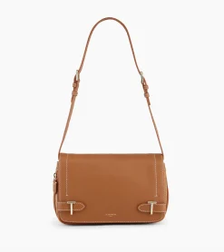 Petit sac bandoulière Simone en cuir grainé - Brown Tan