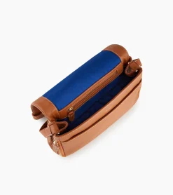 Petit sac bandoulière Simone en cuir grainé - Brown Tan