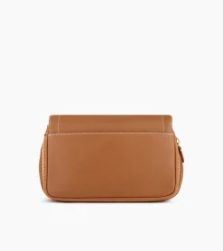 Petit sac bandoulière Simone en cuir grainé - Brown Tan