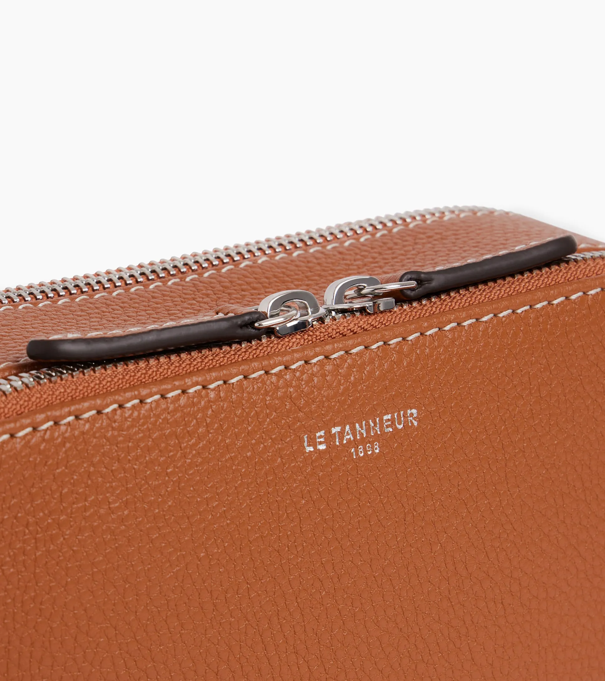 Petit sac bandoulière Sophie en cuir grainé - Marron tan