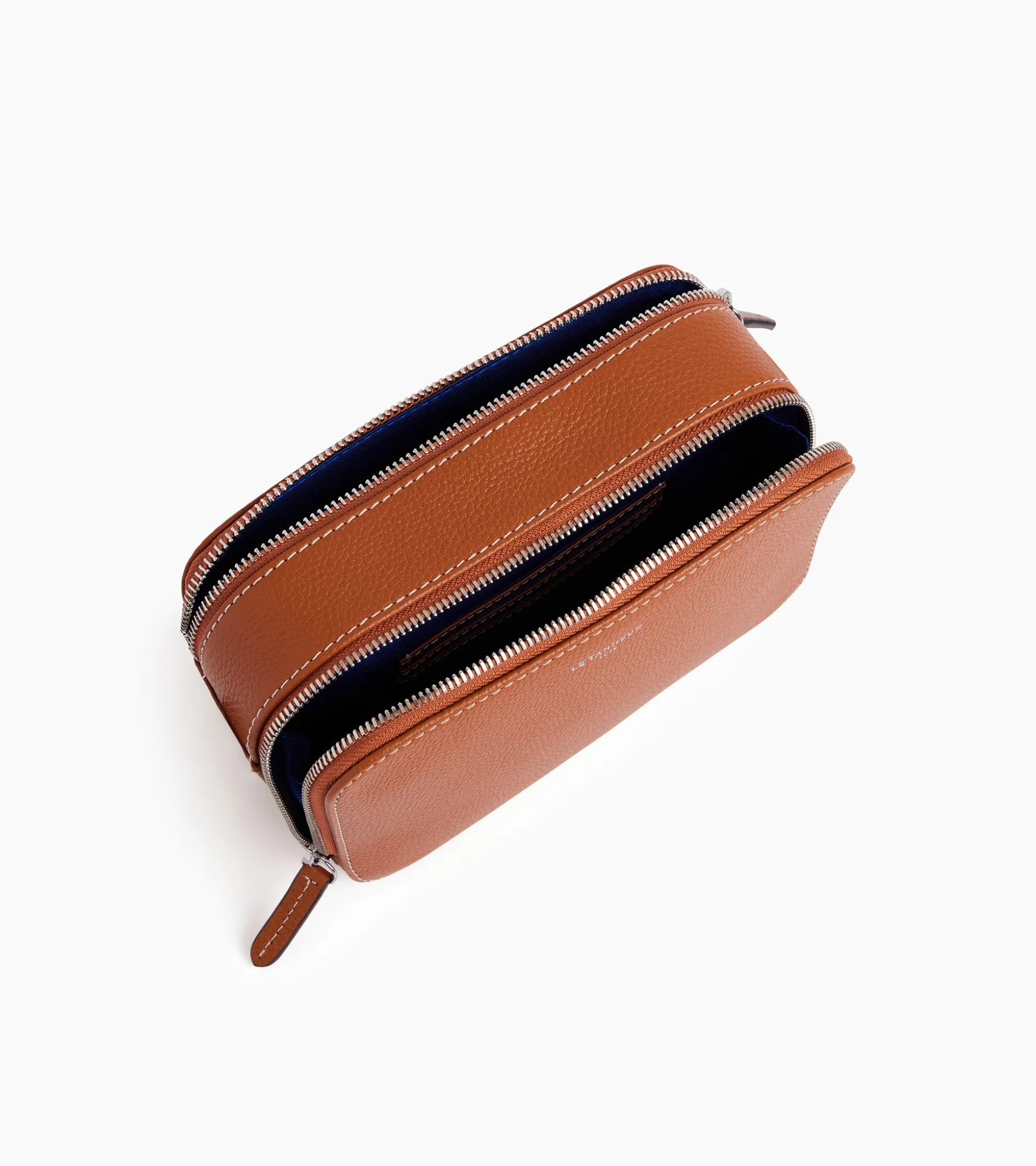 Petit sac bandoulière Sophie en cuir grainé - Marron tan
