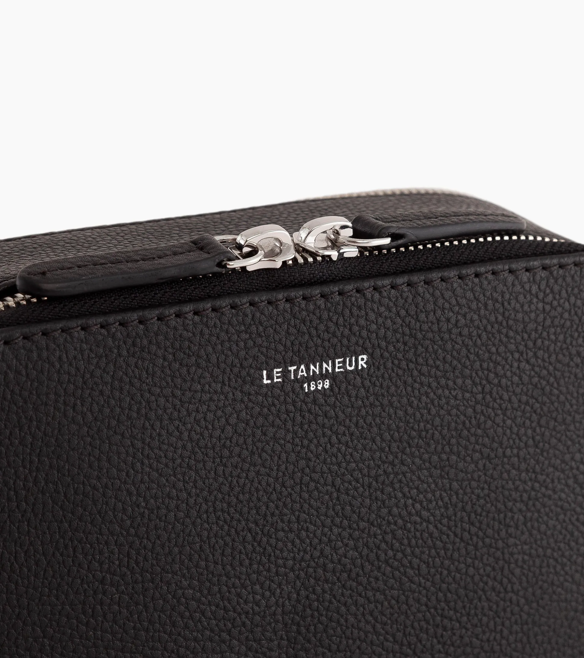 Petit sac bandoulière Sophie en cuir grainé - Noir