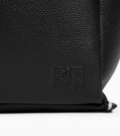 Petit sac cabas Elena en cuir grainé - NOIR 1