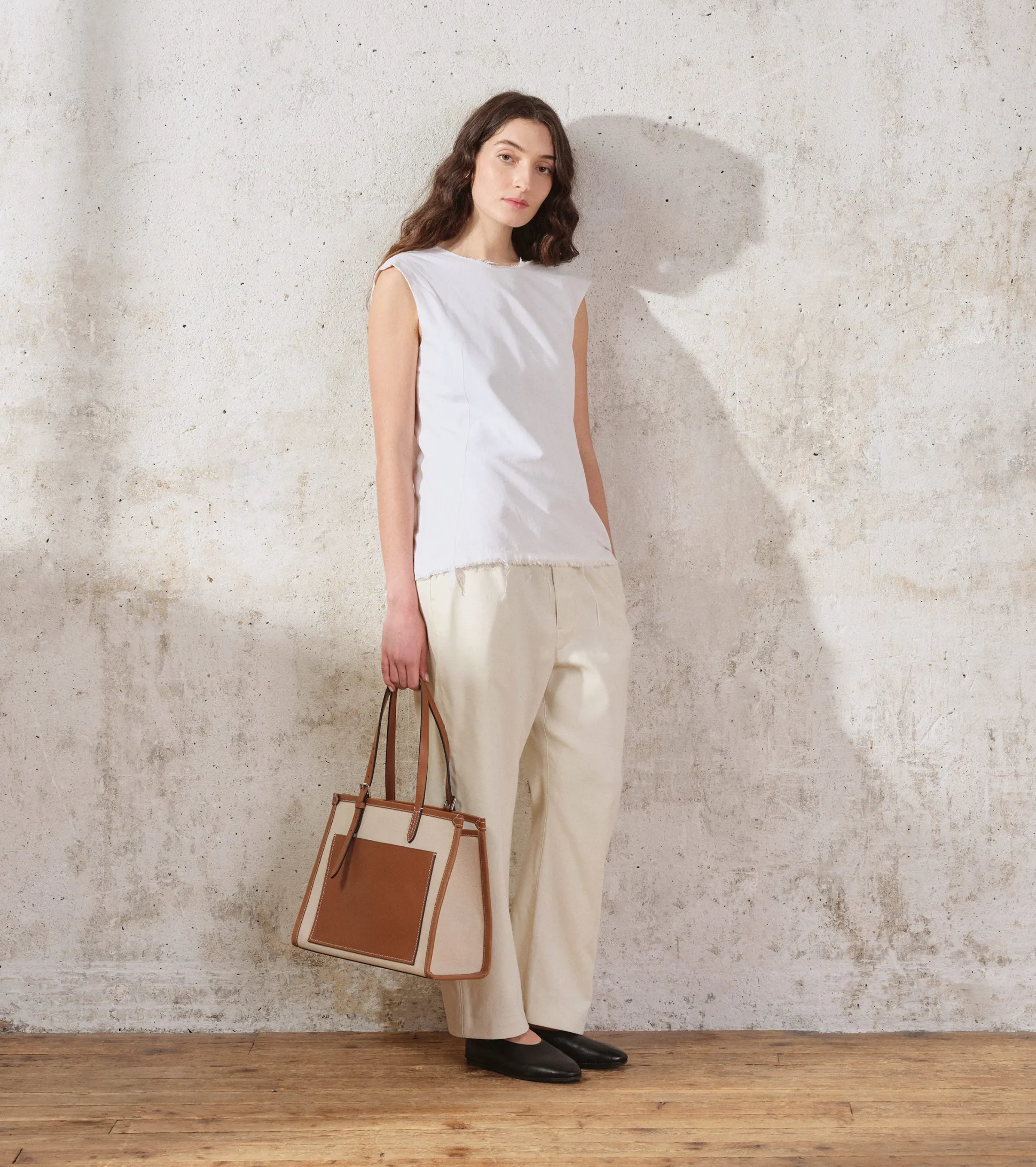 Petit sac cabas le 125 en toile naturelle - NATUREL-TAN