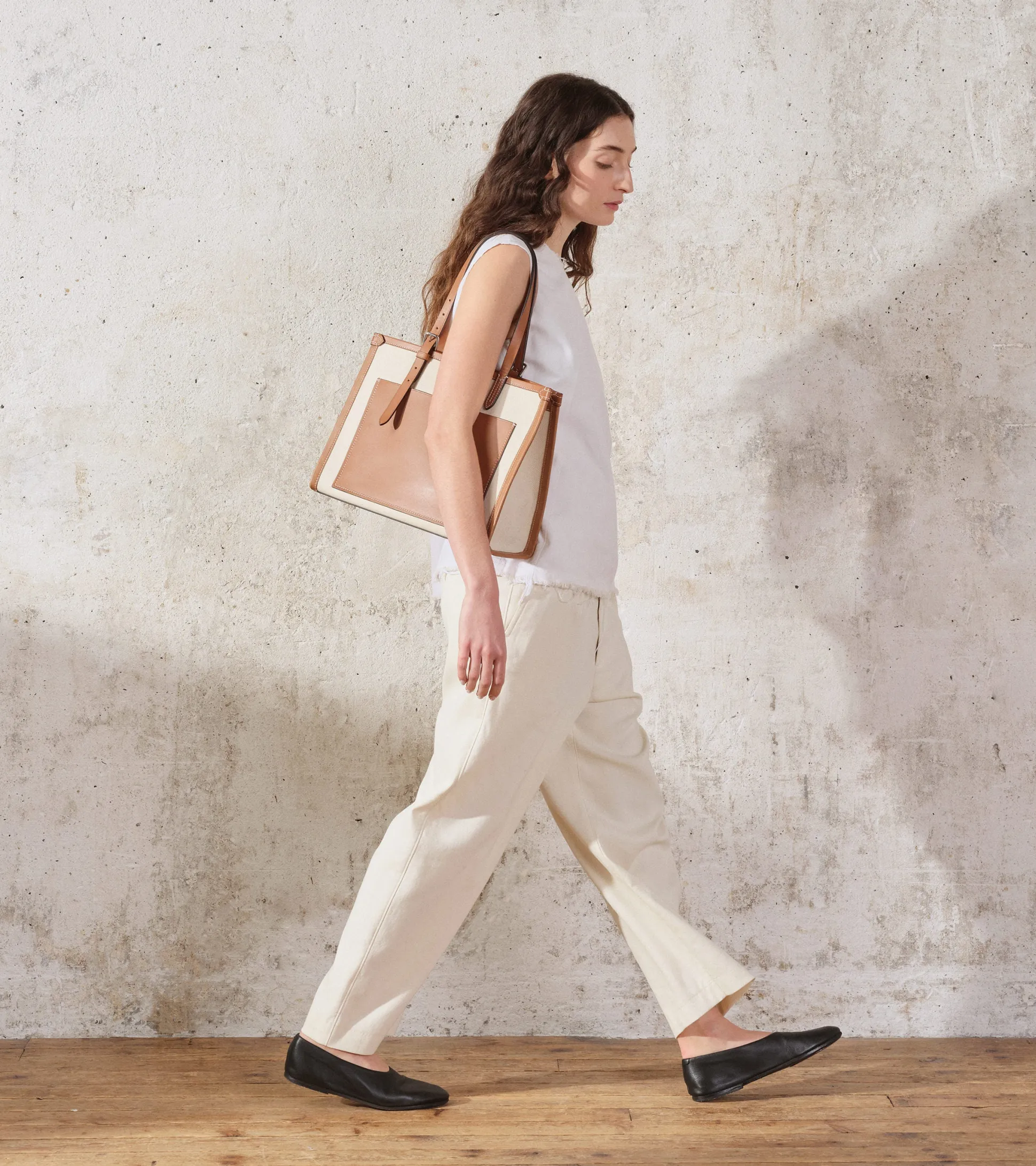 Petit sac cabas le 125 en toile naturelle - NATUREL-TAN