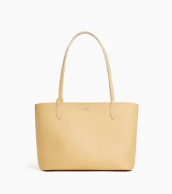 Petit sac cabas Louise en cuir grainé - AURORE-GREGE