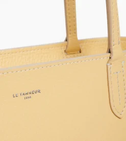 Petit sac cabas Louise en cuir grainé - AURORE-GREGE