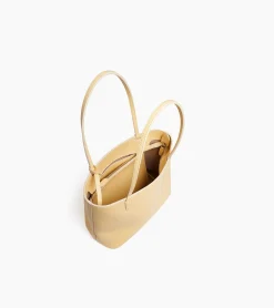 Petit sac cabas Louise en cuir grainé - AURORE-GREGE