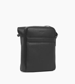 Petite sacoche Charles en cuir grainé - Black