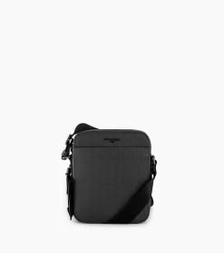 Petite sacoche Emile en cuir signature T - Black