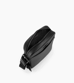 Petite sacoche Emile en cuir signature T - Black