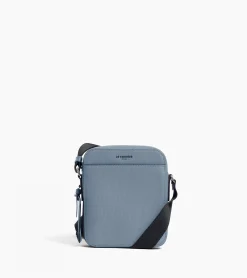 Petite sacoche Emile en cuir signature T - BLEU ARGILE
