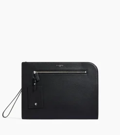 Pochette A4 Emile en cuir grainé - NOIR 1