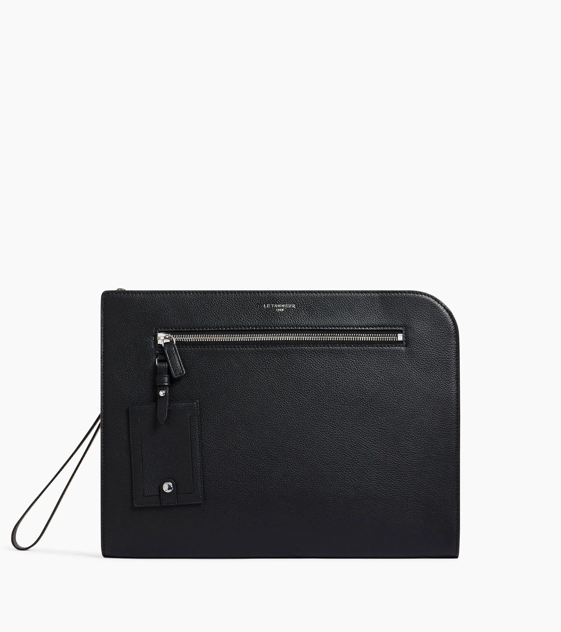 Pochette A4 Emile en cuir grainé - NOIR 1