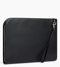 Pochette A4 Emile en cuir grainé - NOIR 1