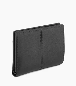 Porte cartes Charlotte en cuir lisse - Black