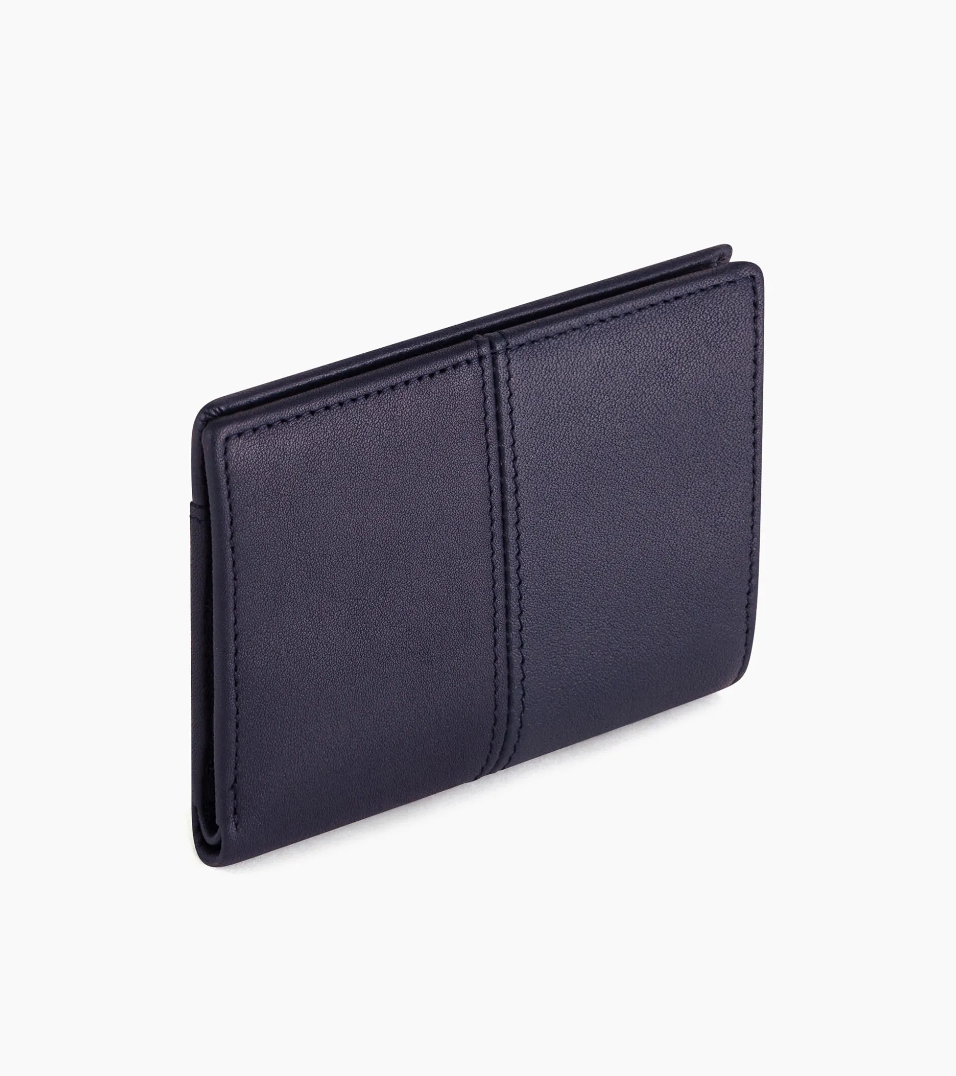 Porte cartes Charlotte en cuir lisse - Twilight Blue