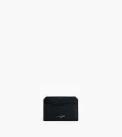 Porte cartes Gaston en cuir grain croisé - Black