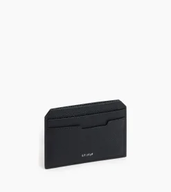 Porte cartes Gaston en cuir grain croisé - Black