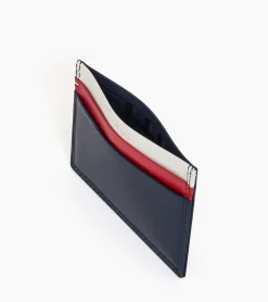 Porte cartes Martin en cuir lisse - Blue White Red